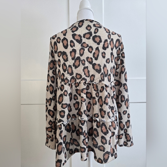 Sew In Love Leopard Print V-Neck Sweater - Picture 7 of 8